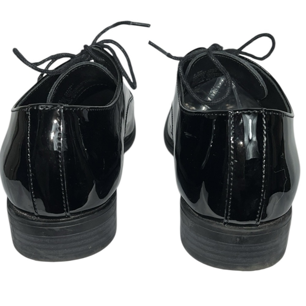 Nordstrom Dax Plain Toe Derby lace up patent leather shoe MEN Sz 8.5 - Picture 4 of 6